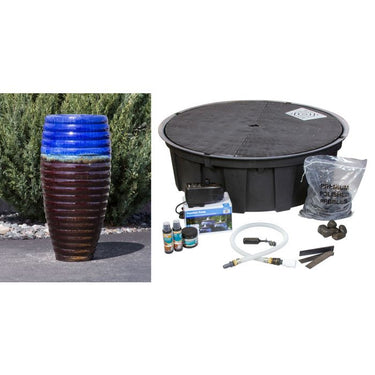 Closed Top FNT40463 Ceramic Vase Complete Fountain Kit Vase Fountain Blue Thumb